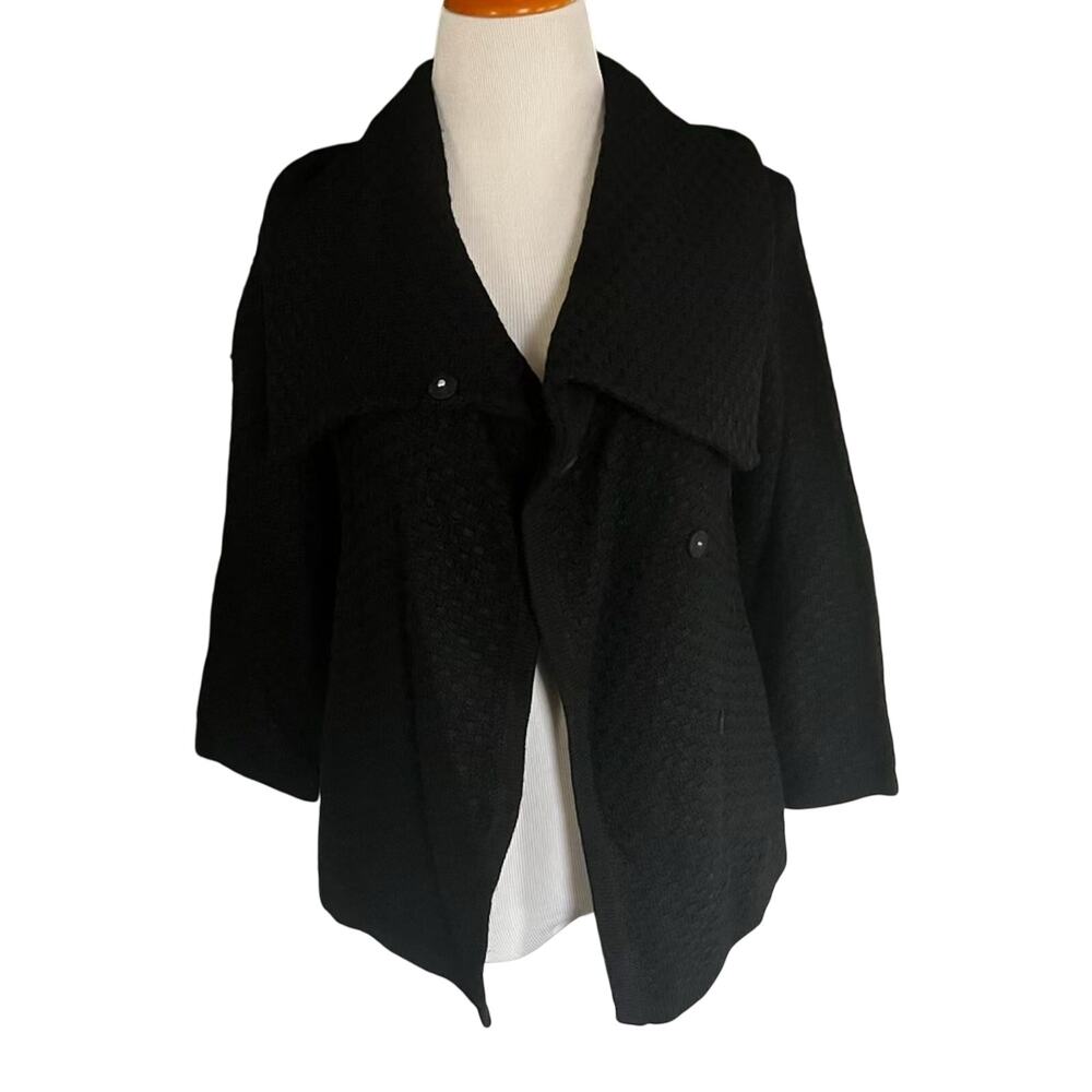 Banana Republic Women's Medium Black Textured Coat